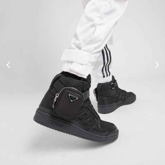 Adidas for PRADA Re-nylon Forum High top Black Sneakers UNISEX NWT Limit… - Picture 2 of 16